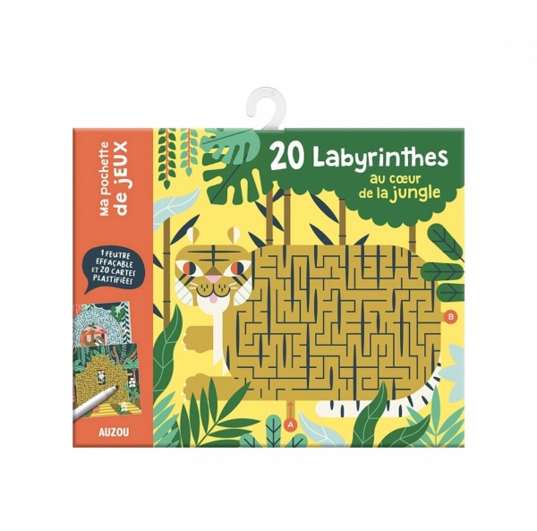 Auzou My Games Pouch 20 Mazes Jungle