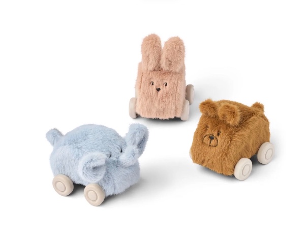 Liewood Ansel Plush Car 3 Pack