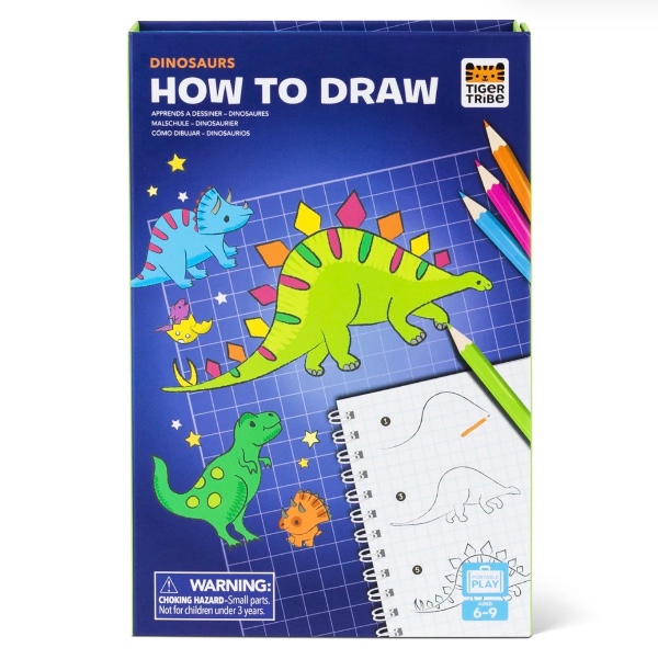 Tiger Tribe Σετ Δραστηριοτήτων How to Draw Dinosaurs