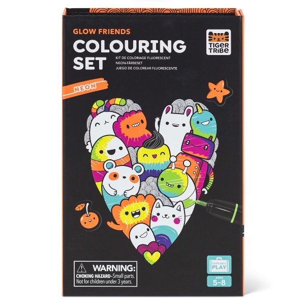 Tiger Tribe Σετ Δραστηριοτήτων Neon Colouring Set Glow Friends